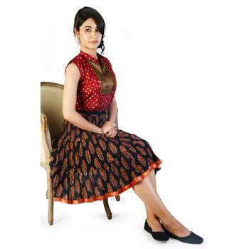 Ethnic Jaipuri Cotton Short Skirt Valentine Gift 2