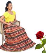 Multilayer Design Cotton Long Skirt Valentine Gift