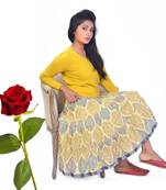 Classy Handblock Print Cotton Skirt Valentine Gift