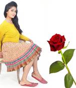 Hand Block Print Mini Cotton Skirt Valentine Gift