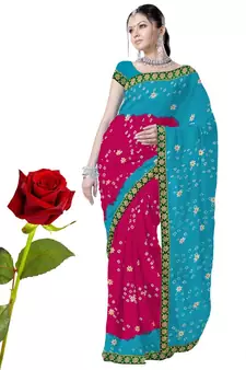 Marvellous Chiffon Tie N Dye Saree Valentine Gift