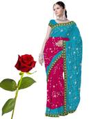 Marvellous Chiffon Tie N Dye Saree Valentine Gift