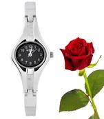 Designer Round Shiny White Watch Valentine Gift