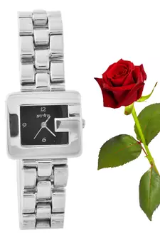 G Shape Design Glossy Finish Watch Valentine Gift