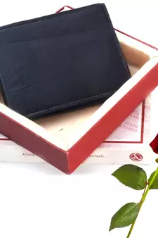 Quality Leather Gents Black Wallet Valentine Gift