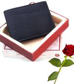 Quality Leather Gents Black Wallet Valentine Gift