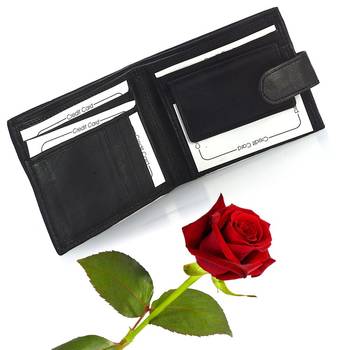 Gents Genuine Leather Black Wallet Valentine Gift 1