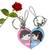Love Struck Couple Key Chain N Rose Valentine Gift