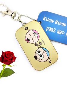 Lovebite Couple Bagtag N Artificial Rose Valentine Gift