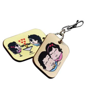 Love Bite Cute Couple Bagtag N Rose Valentine Gift 2