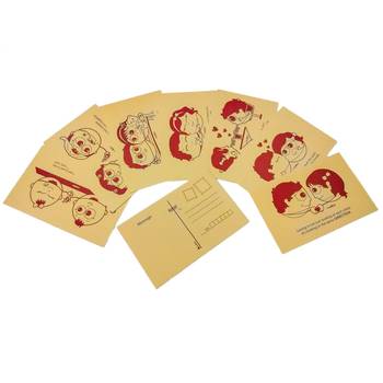 8 Love Story Postcards N Artificial Rose Valentine Gift 2