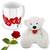 Lovely Hearts Printed Coffee Mug Rose N Teddy Gift