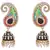 Scintillating Designer Kaerie Earrings with Meenakari & Austrian Diamonds.