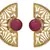 Modern & Ethnic Gold Designer Red Earrings