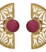 Modern & Ethnic Gold Designer Red Earrings