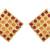 Radiant Ruby Gold Designer Earring