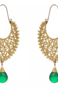 Ravishing & Radiant Designer Bali with Green Dangler