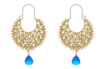 Ravishing & Radiant Designer Bali with Blue Dangler 1