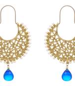 Ravishing & Radiant Designer Bali with Blue Dangler