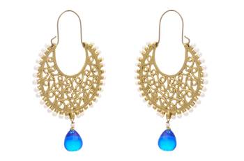 Ravishing & Radiant Designer Bali with Blue Dangler 2