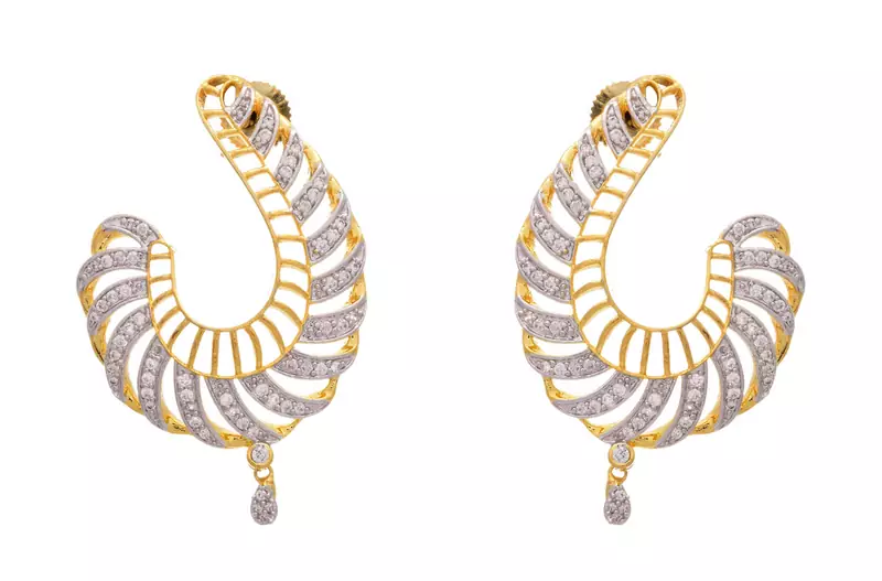 JFL - Outstandingly Stunning Cz Diamond Earrings.