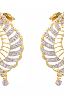 JFL - Outstandingly Stunning Cz Diamond Earrings.