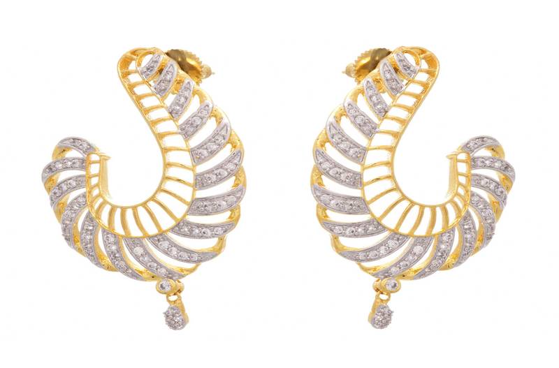 JFL - Outstandingly Stunning Cz Diamond Earrings.