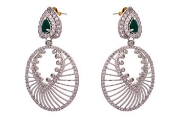 Dazzling Awesome American Diamond Designer Earring. 2