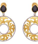 Dazzling Cz Diamond Gold Designer Earring.