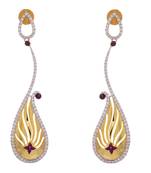 Awesome American Diamond Designer Gold Earring.
