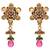 Fab Floral Gold Designer Earrings embellished with Pearls.