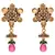 Fab Floral Gold Designer Earrings embellished with Pearls.