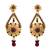 Fab Floral Gold Designer Earrings embellished with Pearls.