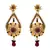 Fab Floral Gold Designer Earrings embellished with Pearls.