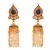 JFL- Traditional Ethnic One Gram Gold Plated Austrian Diamond Pearl Blue Designer Jhumka