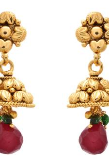 Simply Stunning Gold Designer Jhumka.