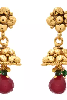 Simply Stunning Gold Designer Jhumka.