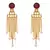 Radiant & Ravishing Red Gold Designer Earring embellished with Pearls.