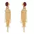 Radiant & Ravishing Red Gold Designer Earring embellished with Pearls.