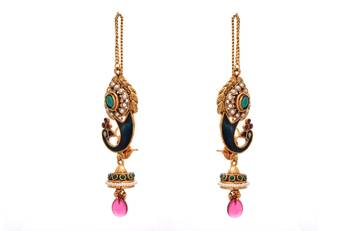 Exclusive Peacock Earring with Meenakari. 2