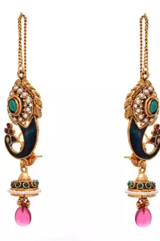 Exclusive Peacock Earring with Meenakari.