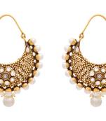 Charismatic Chand Balis with Polki & Pearls.