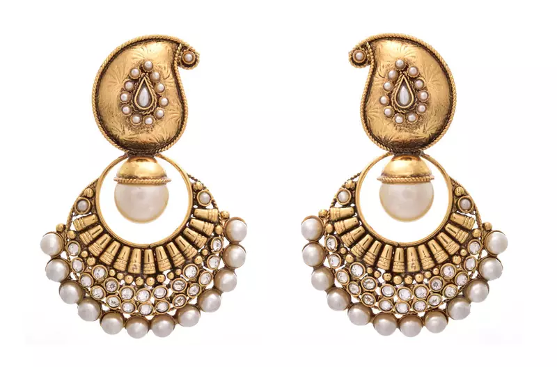 Stunning Kairi Designer Gold Earrings.