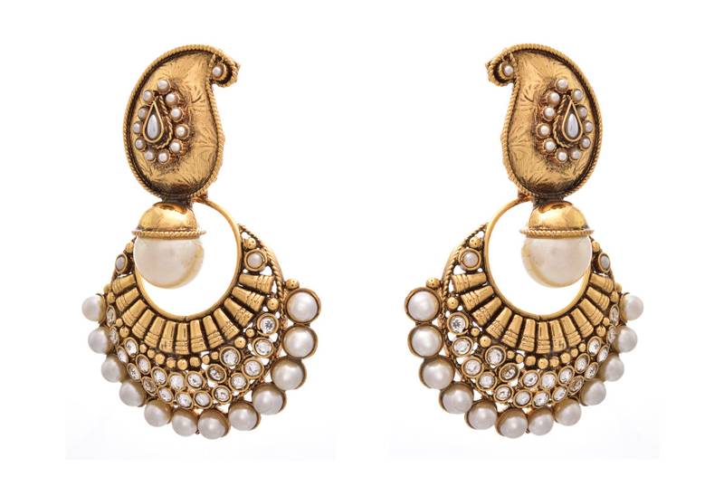 Stunning Kairi Designer Gold Earrings.