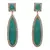 JFL- Fusion Ethnic One Gram Gold Plated Cz American Diamond Green Designer Earring