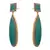 JFL- Fusion Ethnic One Gram Gold Plated Cz American Diamond Green Designer Earring
