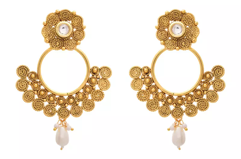 Fab Floral Gold Designer Earring.