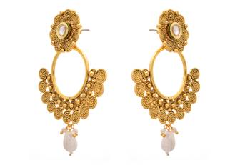 Fab Floral Gold Designer Earring. 2