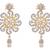 Fab Floral  Cz Diamond Dangler Earrings.