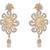 Fab Floral  Cz Diamond Dangler Earrings.